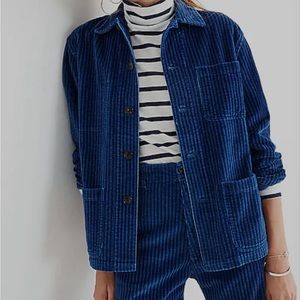 Caron Callahan Krasner Coat in True Indigo Corduroy sz S